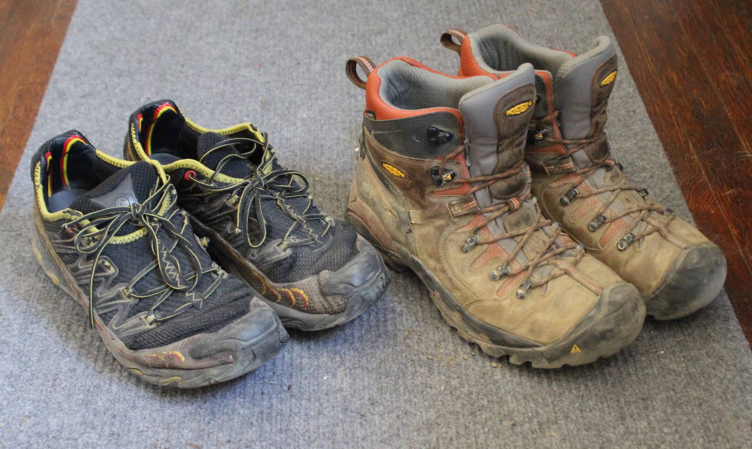 trail running shoes as hiking shoes