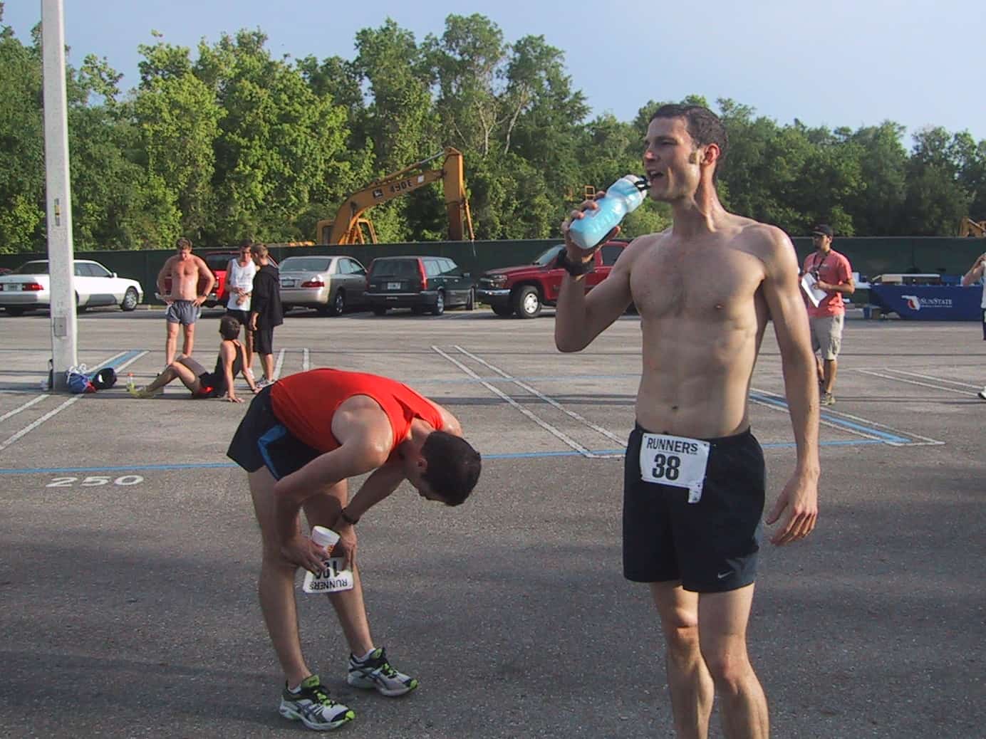 Runners after a race